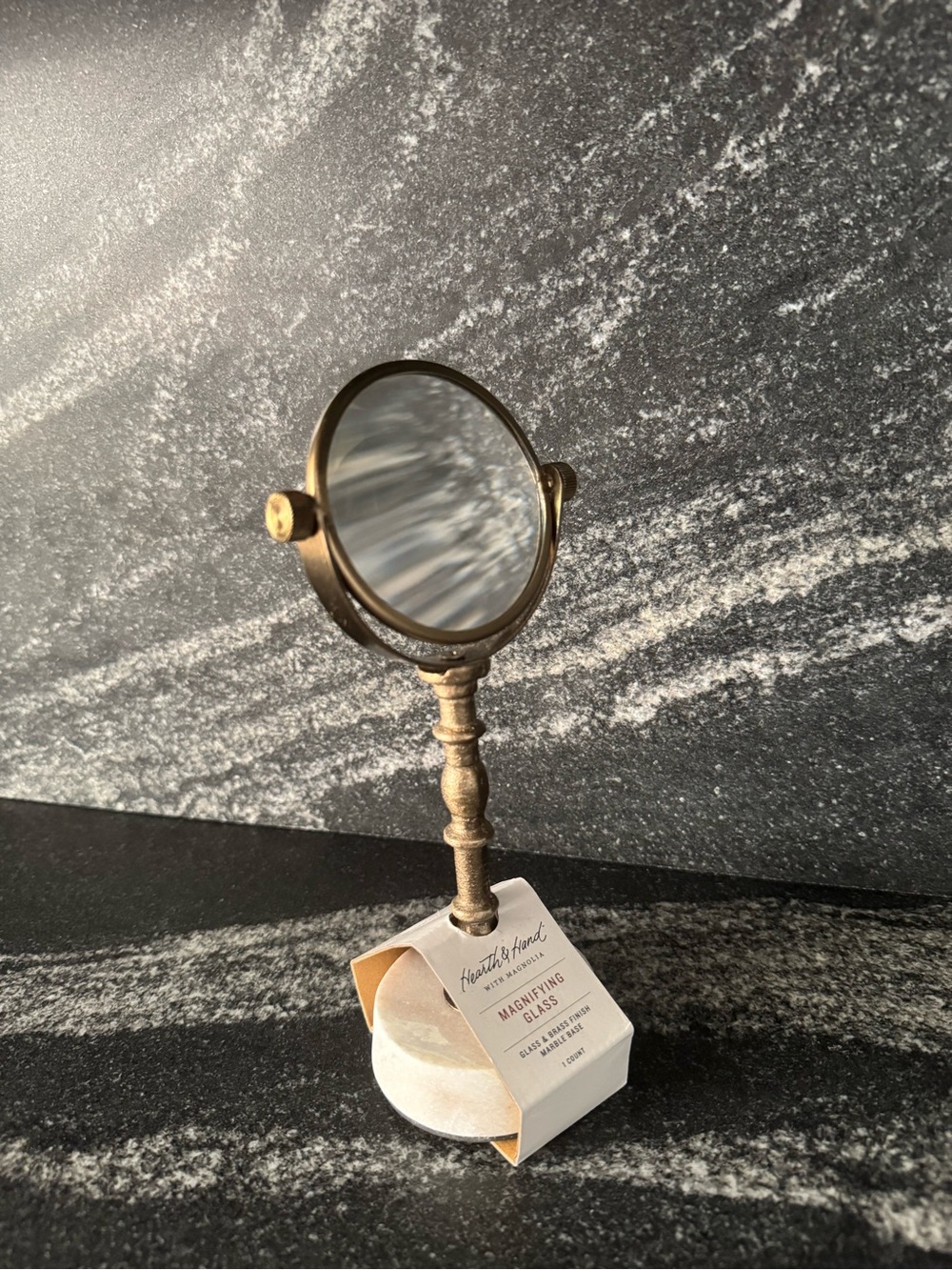 Hearth & Hand Brass Finish Magnifying Glass on stand